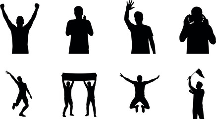 Musician silhouettes set with rock band performers playing guitar drums saxophone and singing into microphone © Mst
