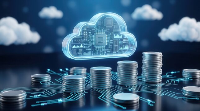 Cloud computing cost efficiency through pay-per-use pricing models and resource optimization.