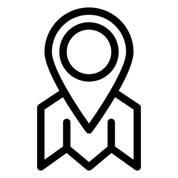 Location Pin On Map Line Icon