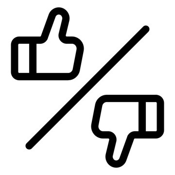 Thumbs Up Down Feedback Line Icon