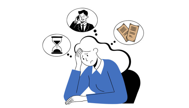 Stressed businessman overwhelmed by deadlines and workload. Professional male executive struggling with time management and office pressure