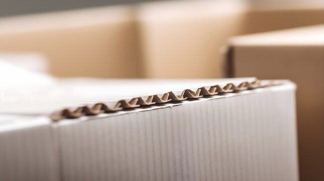 Close up view of paperboard carton with sharp edges 