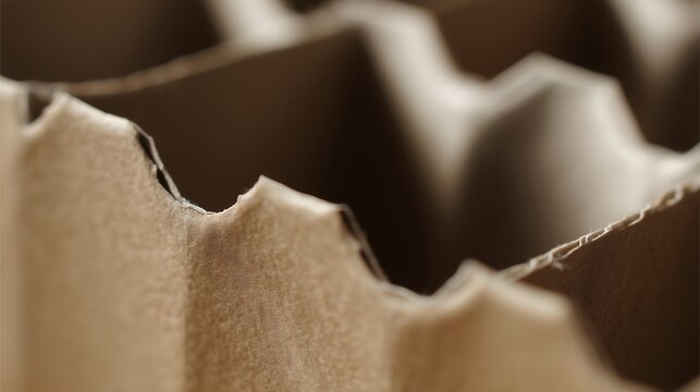 Close up view of paperboard carton with sharp edges 