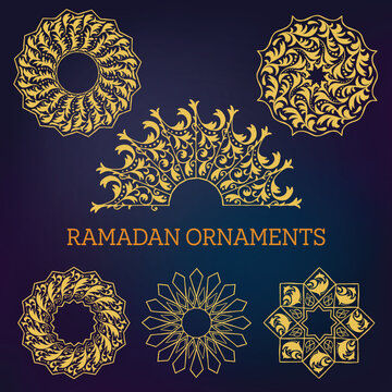 Luxury Ramadan Golden Ornament Background with Islamic Floral Pattern