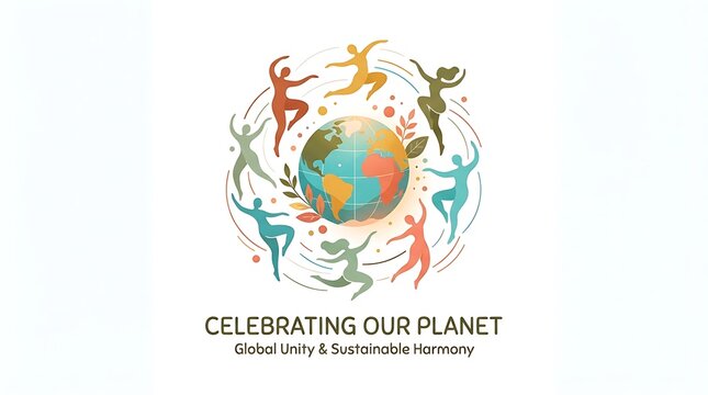 Celebrating our planet global unity and sustainable harmony concept art