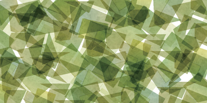 Green Abstract Geometric Overlapping Squares Background Pattern
