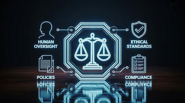 Digital compliance framework with ethical standards, human oversight and regulatory governance