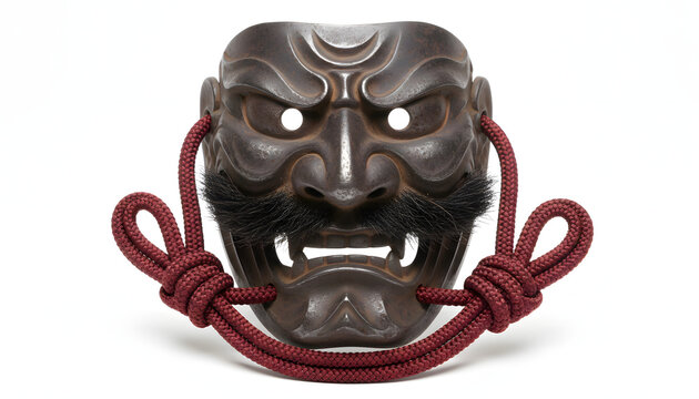 Japanese Noh Theater Mask Face.