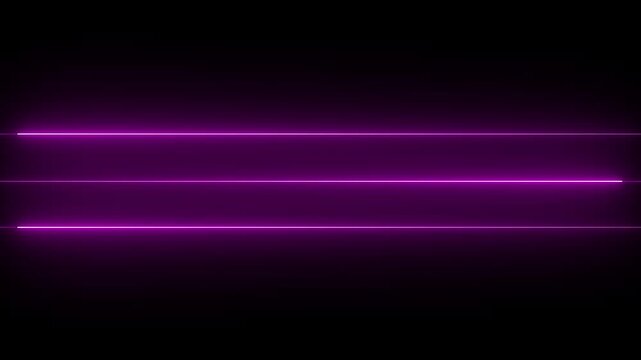 Abstract glowing rainbow color neon pink lines motion background. Neon lights blinking lines moving animation. cyan and red neon line moving on background. 4k