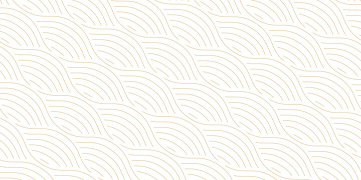 Yellow instant noodle, pasta and spaghetti texture with geometric wavy lines. Ramen, pasta vector pattern. Background abstract food illustration