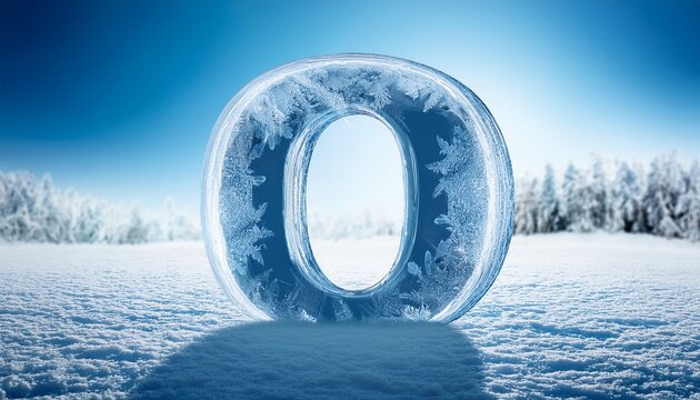Letter O Of Ice And Snow