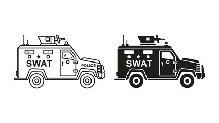 SWAT vehicle illustration, police armored transport © Md