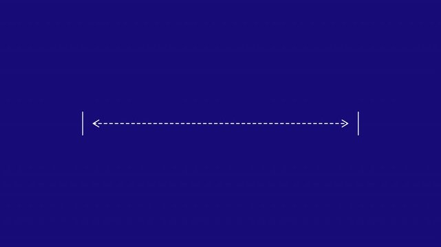 Animated Arrow Dimension Line Icon for Measurement and Distance Concept