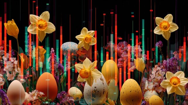 Seasonal blossoms and decor: an ode to spring's splendor. Tradin