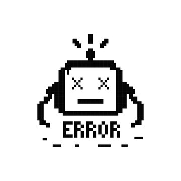Robot system error pixel art