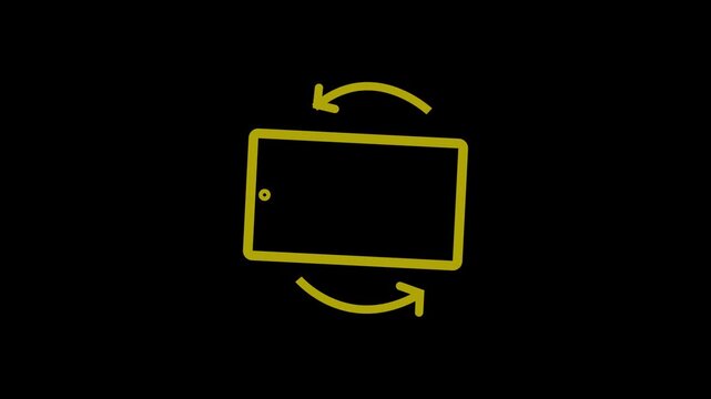 Smartphone rotating animation in dark environment showing device orientation changes for app development