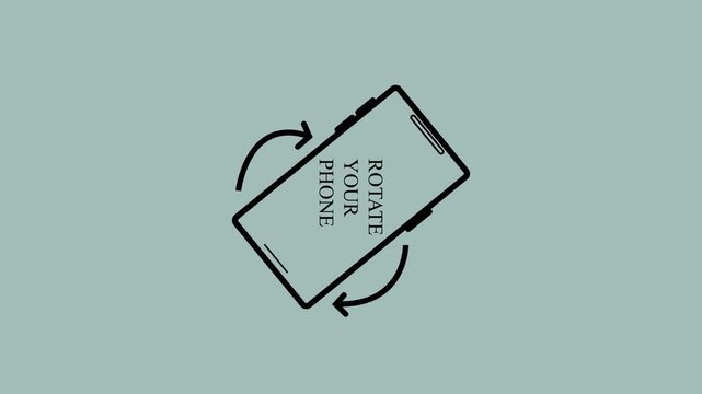 Animated smartphone rotates on a clean background with minimal design elements