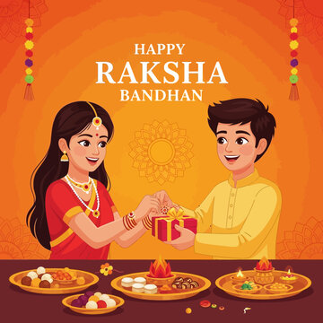 Happy Raksha Bandhan: Sister Ties Rakhi to Brother, Gifts & Sweets