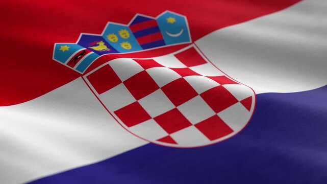 Croatia - waving flag loop