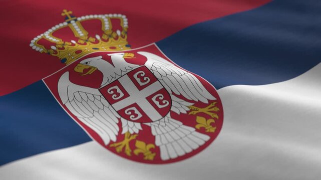 Serbia - waving flag loop