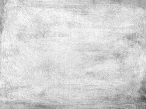 Gray painted background texture abstract brushstroke canvas surface grunge wall with soft monochrome tone, rough edge, subtle grain, and empty copy space for design