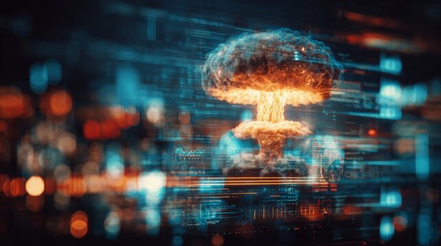 Imagining the nuclear threat: a middle eastern perspective. Digital analytics. More details, more drama: envisioning iran's nuclear scenario. Futuristic screens. Neon interfaces.