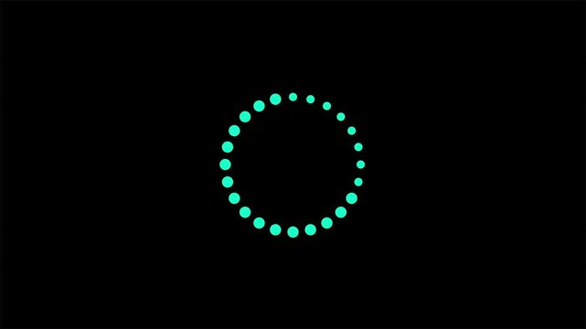 animated gif of rotating colored dots loading