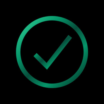 Luxury 3D metallic emerald green check mark badge premium verification icon