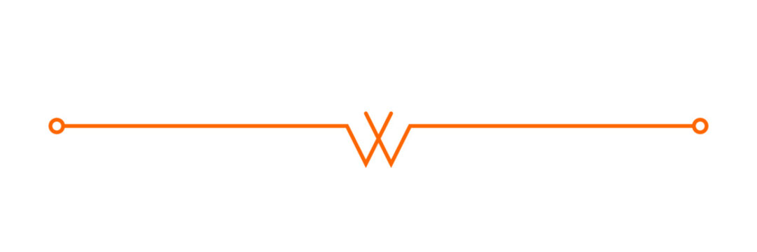 Minimal orange decorative horizontal divider line geometric geometric elegant separator