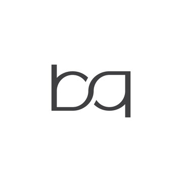 linked letter bq infinity linear simple vector