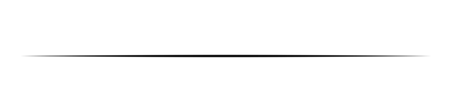 Thin horizontal black line divider design for underlines and minimal layouts