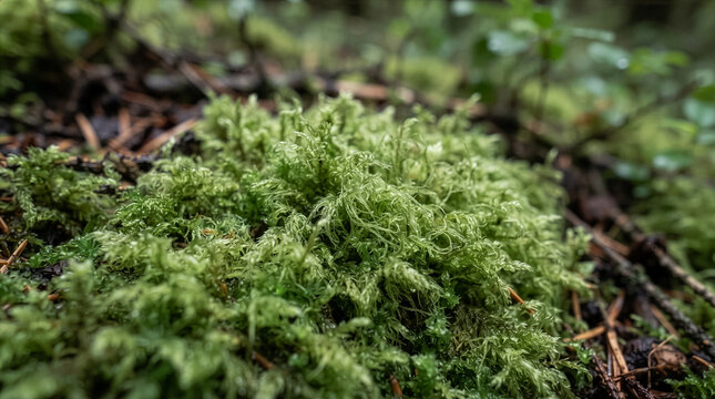Vibrant Moss Wall Texture for Biophilic Design and SensoryFriendly Environments