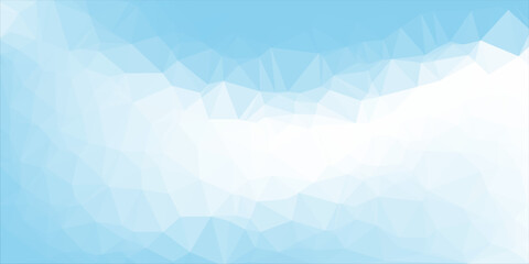 Abstract Blue Polygon Mesh Background with Minimal Low Poly Geometry for Business Design © MOH