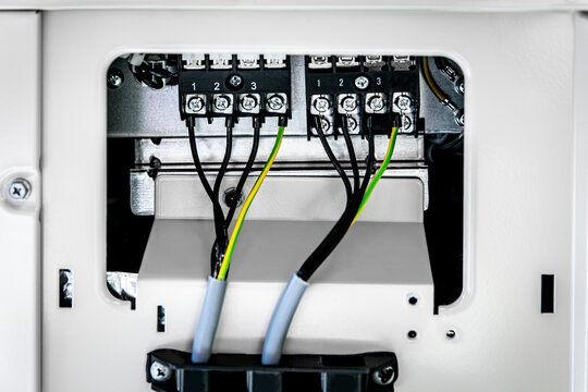 A split air conditioning system is being installed