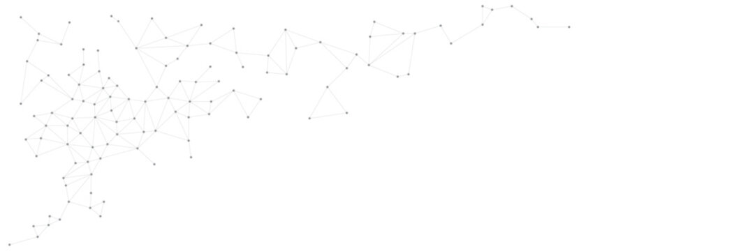 Abstract Gray Digital Network Connection Background with Polygon Lines Dots Technology Communication Design