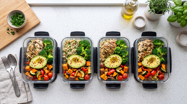 Healthy meal prep containers