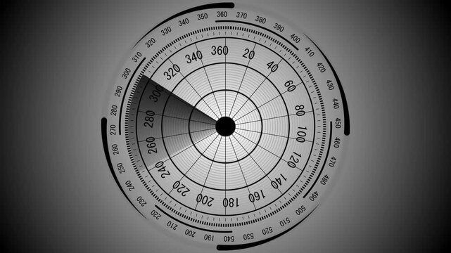 Abstract radar screen digital interface.running on the screen of the sea radar.