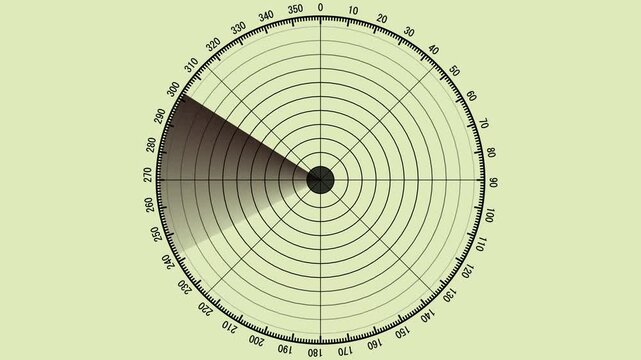 Abstract radar screen digital interface.running on the screen of the sea radar.