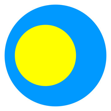 Circle Palau Flag Oceania Country