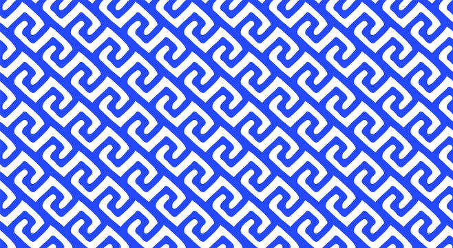 greek seamless pattern. old ancient ornament with key element. Abstract blue and white geometric line. Vector background for the fabric cloth, ceramic floor, ornament textile, texture