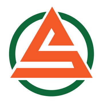 Letter S logo making using pyramid