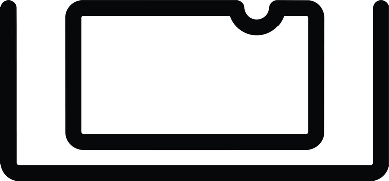 Rectangular card holder or file folder icon