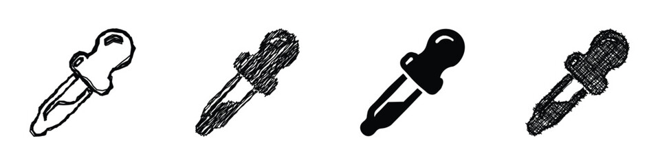 Explore creative and artistic variations of a dropper showcased in multiple styles © Vova7