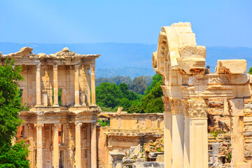 Celsus Library and ruins in Ephesus, Turkey © Nataliya