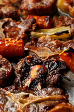 Roasted Beef Oxtail Bones for Homemade Bone Broth Preparation