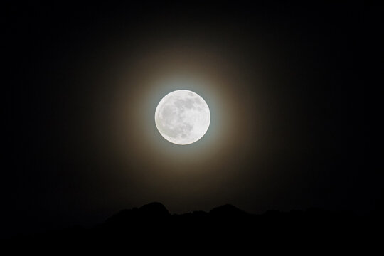 A bright full moon in Yuma, Arizona