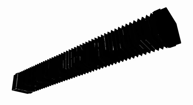Flexible black bellows expand and contract, isolating mechanical component