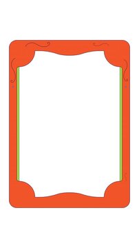 Floral ornamental rectangle animated retro frame overlay. Mexican fiesta theme. Folk art. 1970s groovy botanical aesthetic. Transparent vertical border animation for social media and video content