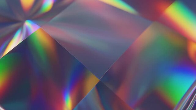 Holographic diffraction film with flowing rainbow colors