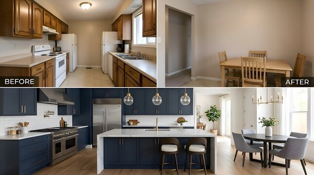 Kitchen Renovation Before and After:  Dated to Modern Dream Home